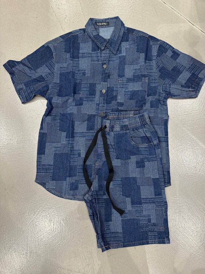 Coordinato in jeans blu